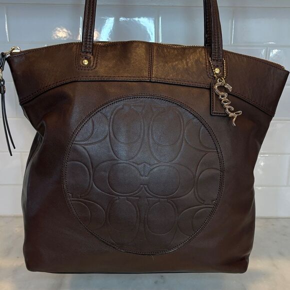 Coach Bag Purse Handbag Leather Laura Large Shoulder Bag Tote - Picture 2 of 16